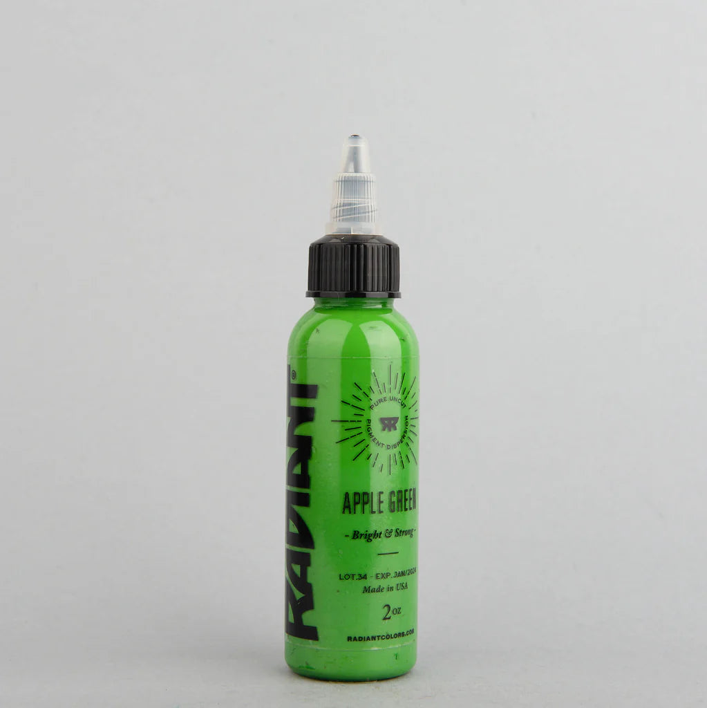 Encre de tatouage artistique Radiant Ink couleur Apple Green 30 ml (1 oz)