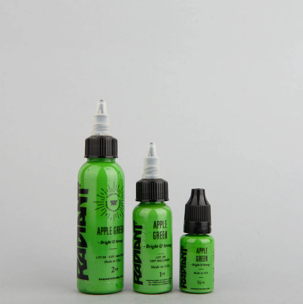 Encre de tatouage artistique Radiant Ink couleur Apple Green 30 ml (1 oz)
