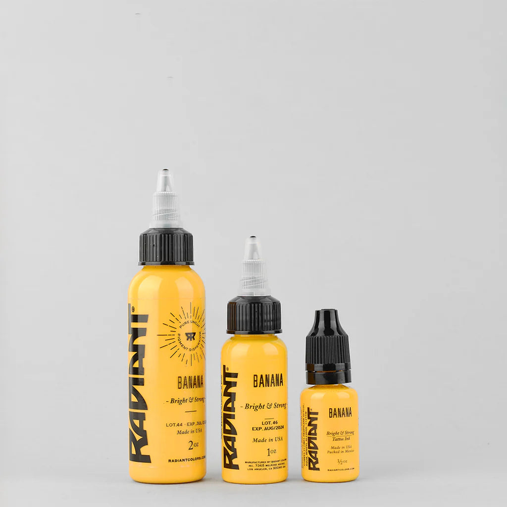 Encre de tatouage artistique Radiant Ink couleur Banana 30 ml (1 oz)