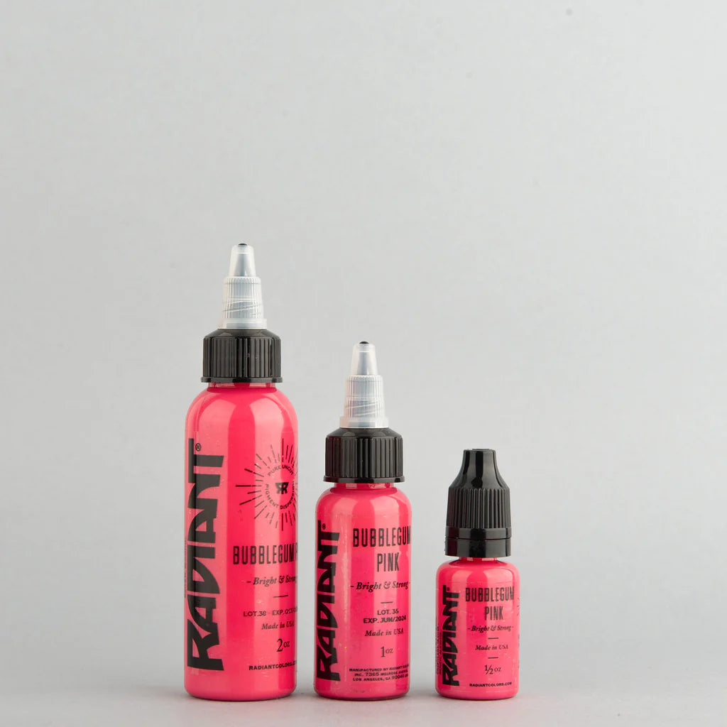 Encre de tatouage artistique Radiant Ink couleur Bubblegum Pink 30 ml (1 oz)