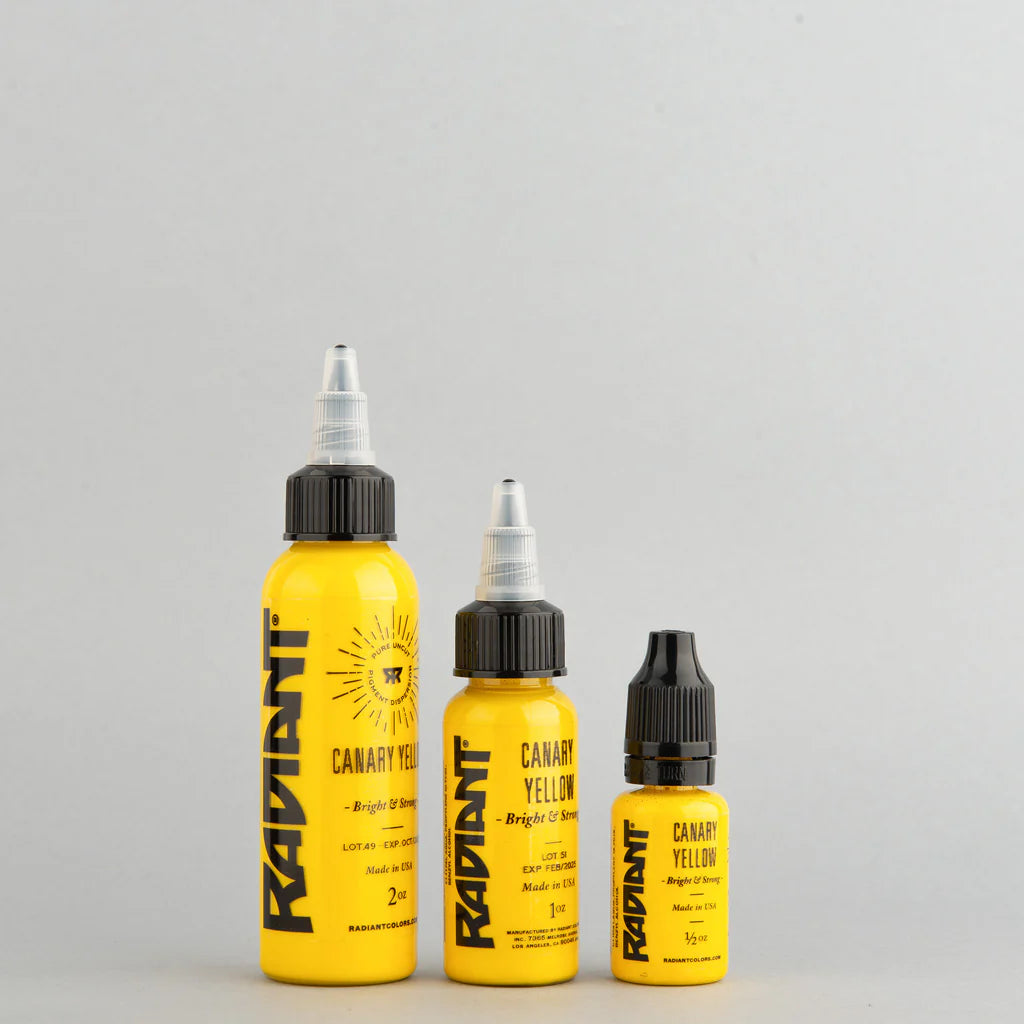 Encre de tatouage artistique Radiant Ink couleur Canary Yellow 30 ml (1 oz)