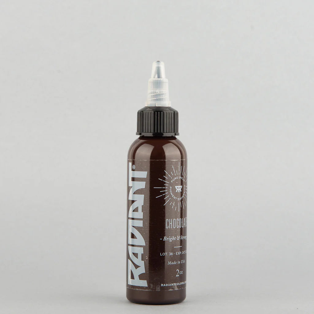 Tinta de tatuaje artística Radiant Ink color Chocolate 30 ml (1 oz)