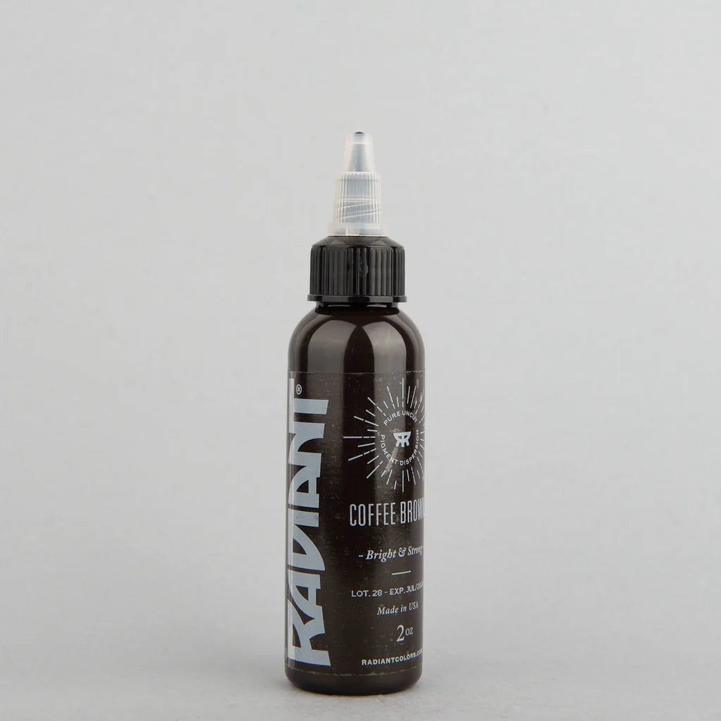 Tinta de tatuaje artística Radiant Ink color Coffee Brown 30 ml (1 oz)