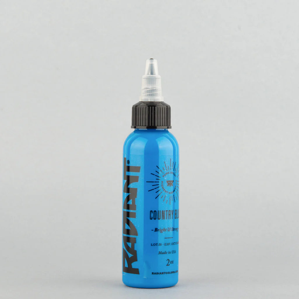Tinta de tatuaje artística Radiant Ink color Country Blue 30 ml (1 oz)