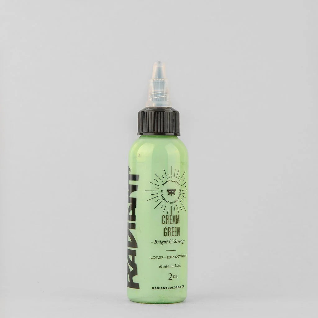 Tinta de tatuaje artística Radiant Ink color Cream Green 30 ml (1 oz)