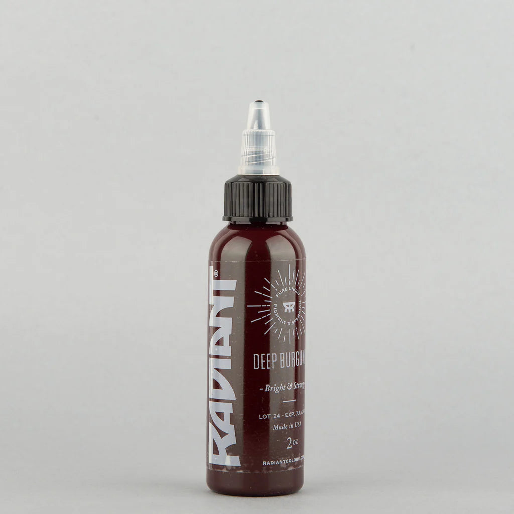 Tinta de tatuaje artística Radiant Ink color Deep Burgundy 30 ml (1 oz)
