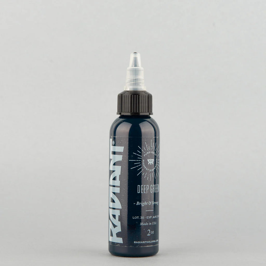 Tinta de tatuaje artística Radiant Ink color Deep Green 30 ml (1 oz)