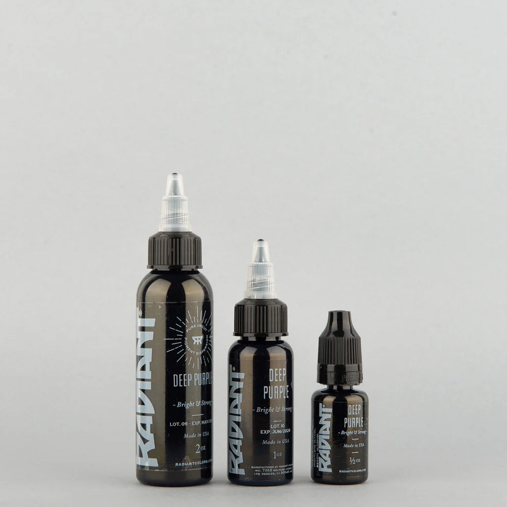 Tinta de tatuaje artística Radiant Ink color Deep Purple 30 ml (1 oz)
