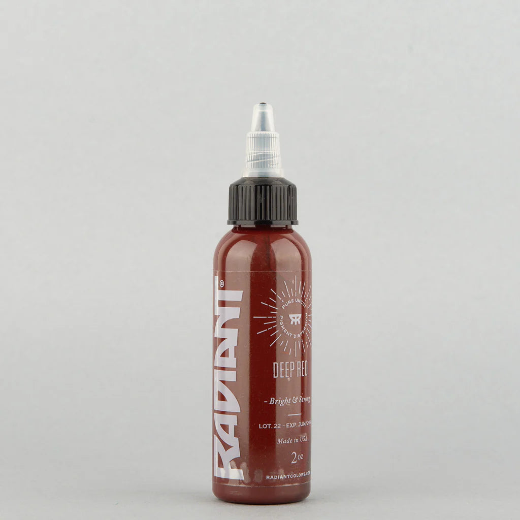 Tinta de tatuaje artística Radiant Ink color Deep Red 30 ml (1 oz)