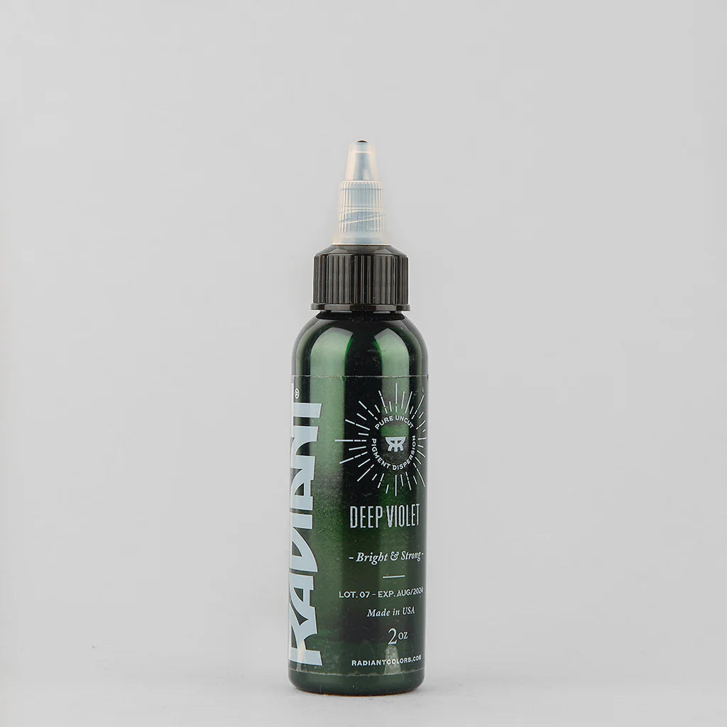 Tinta de tatuaje artística Radiant Ink color Deep Violet 30 ml (1 oz)