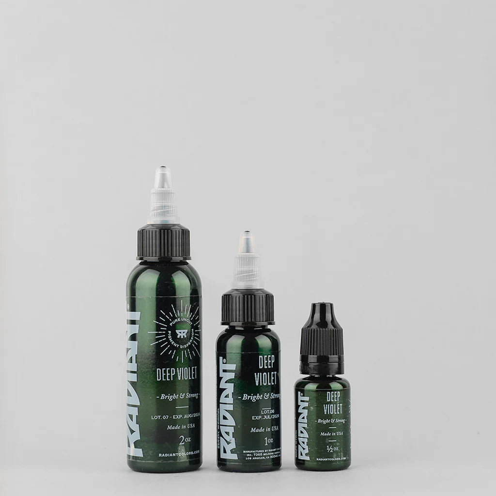 Tinta de tatuaje artística Radiant Ink color Deep Violet 30 ml (1 oz)