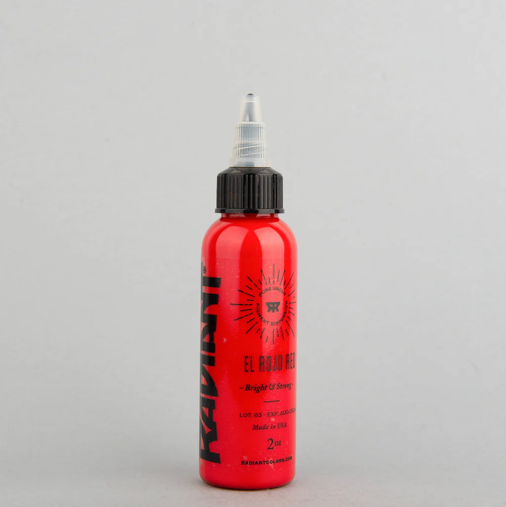 Tinta de tatuaje artística Radiant Ink color El Rojo 30 ml (1 oz)
