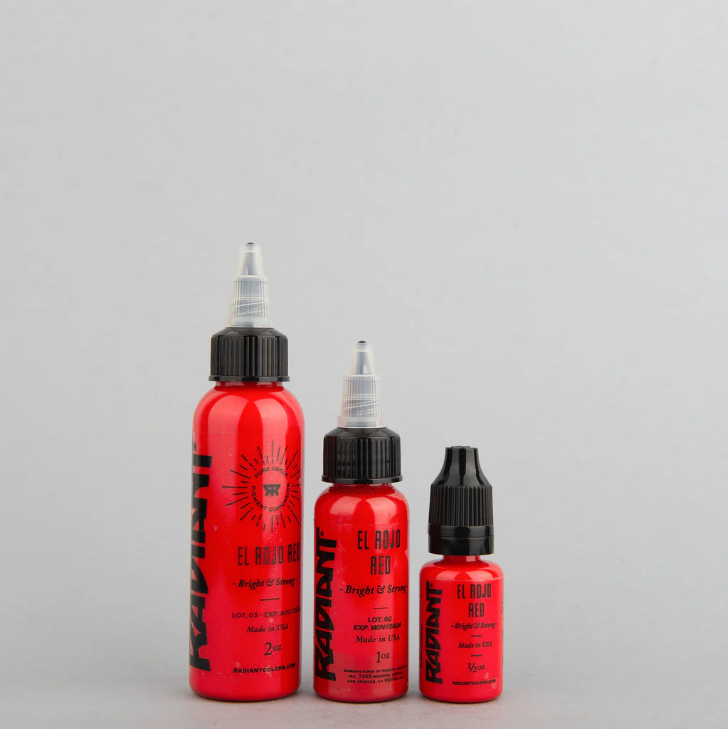 Tinta de tatuaje artística Radiant Ink color El Rojo 30 ml (1 oz)