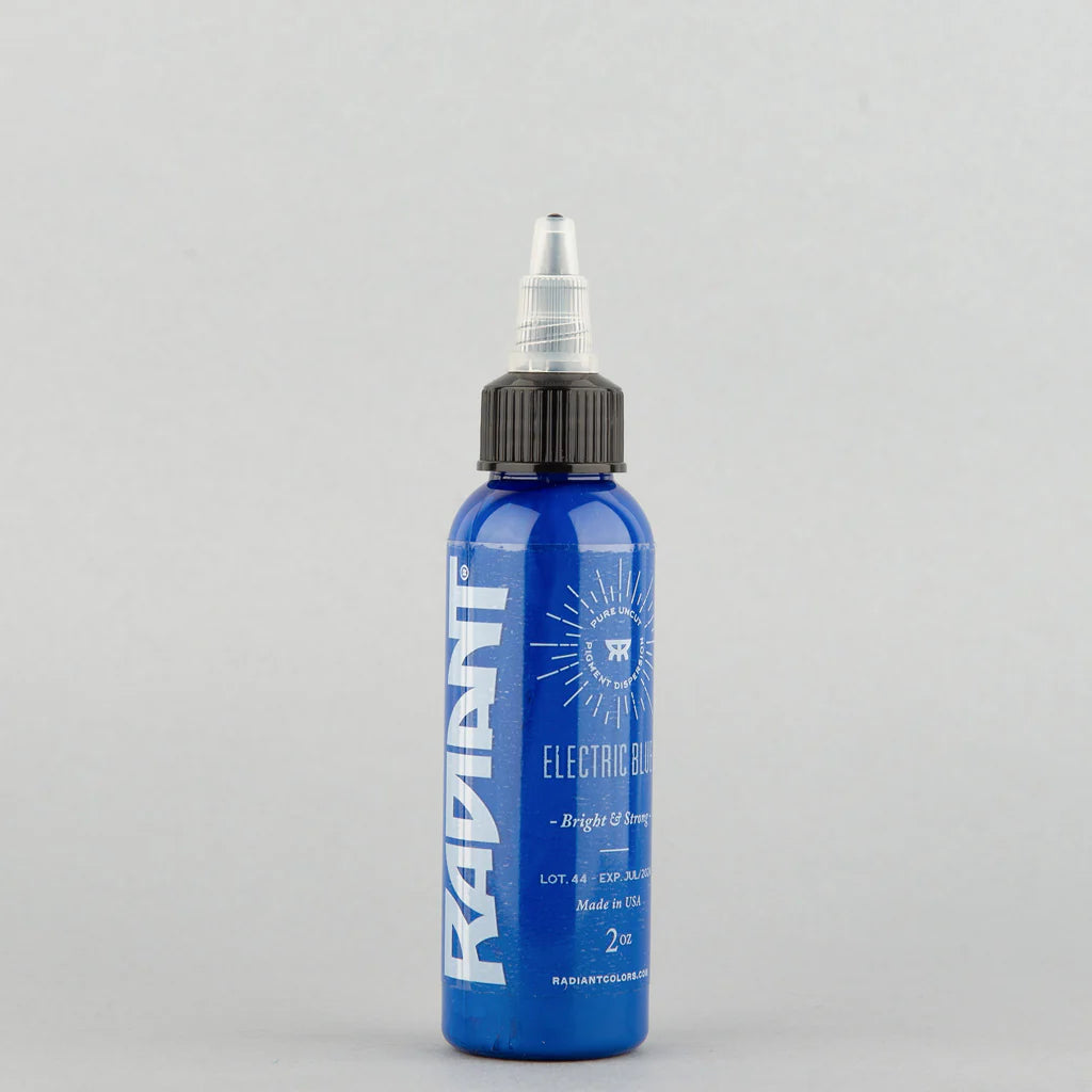 Tinta de tatuaje artística Radiant Ink color Electric Blue 30 ml (1 oz)