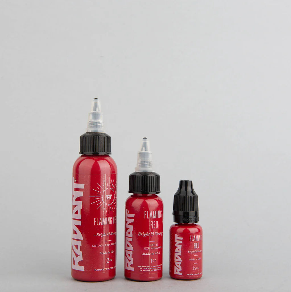 Tinta de tatuaje artística Radiant Ink color Flaming Red 30 ml (1 oz)