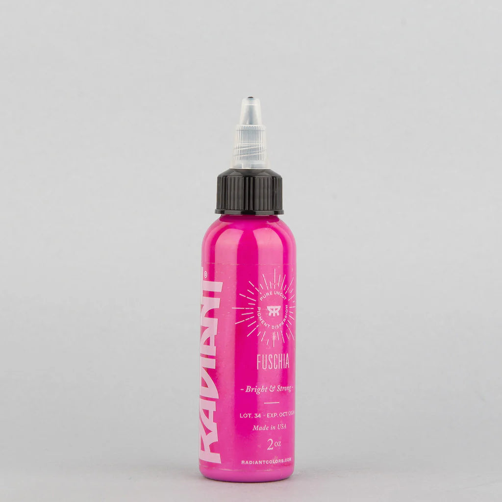 Tinta de tatuaje artística Radiant Ink color Fuschia 30 ml (1 oz)