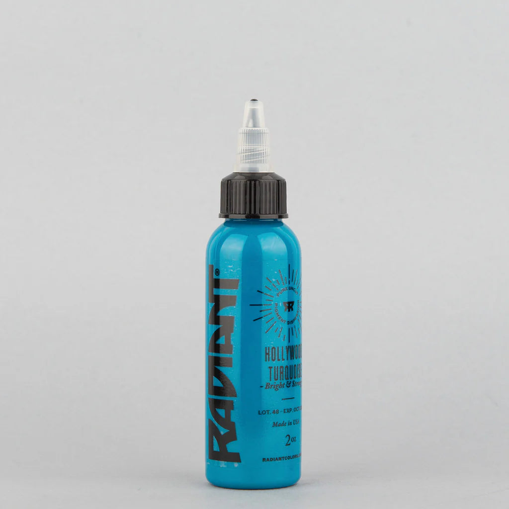 Tinta de tatuaje artística Radiant Ink color Hollywood Turquoise 30 ml (1 oz)