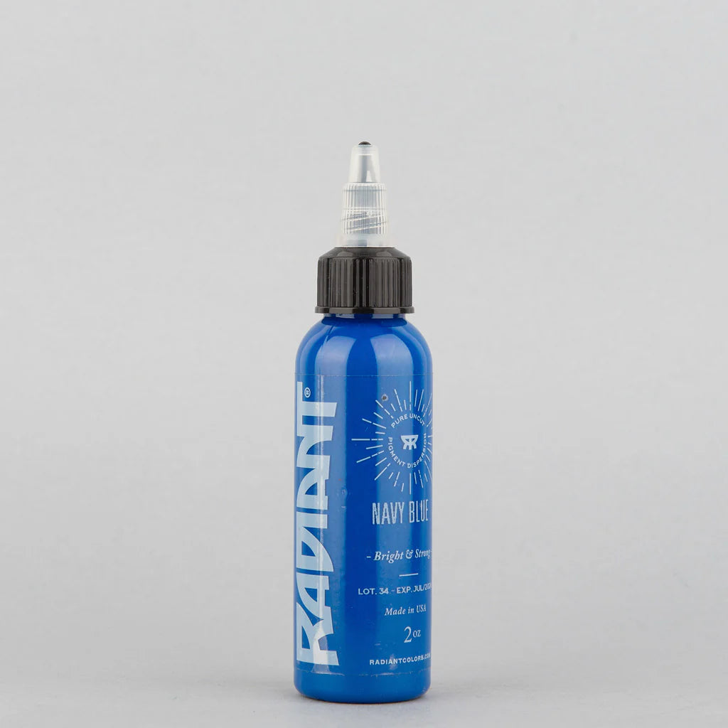 Tinta de tatuaje artística Radiant Ink color Navy Blue 30 ml (1 oz)