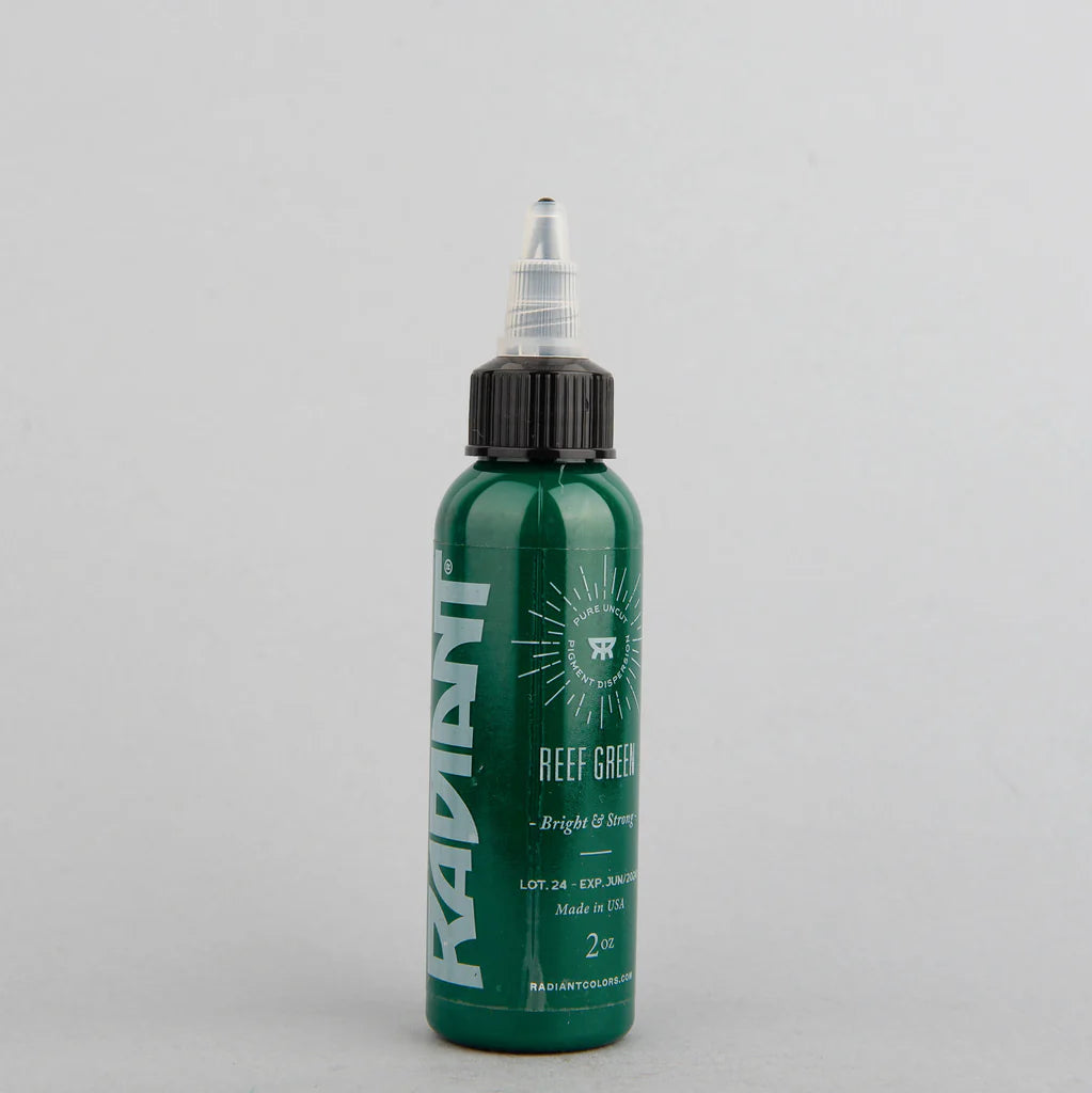 Tinta de tatuaje artística Radiant Ink color Reef Green 30 ml (1 oz)