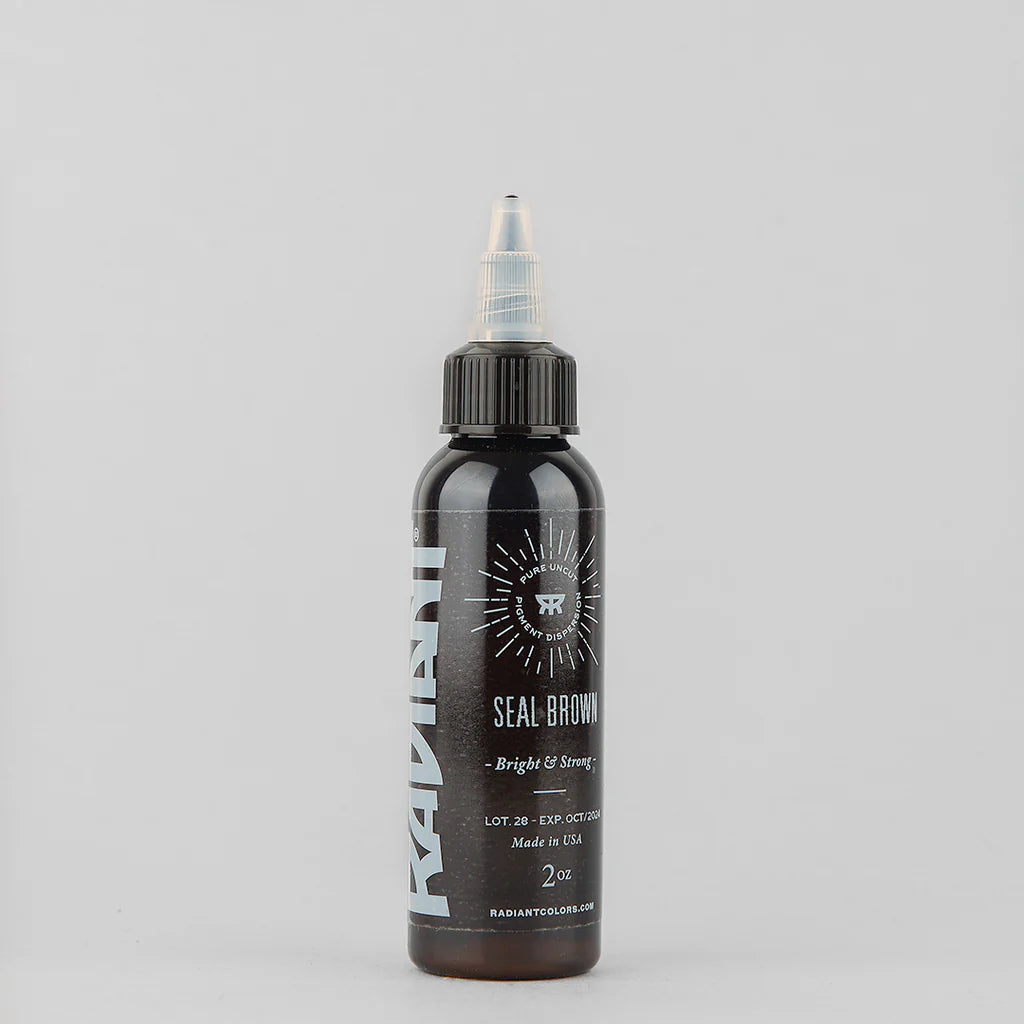 Tinta de tatuaje artística Radiant Ink color Seal Brown 30 ml (1 oz)