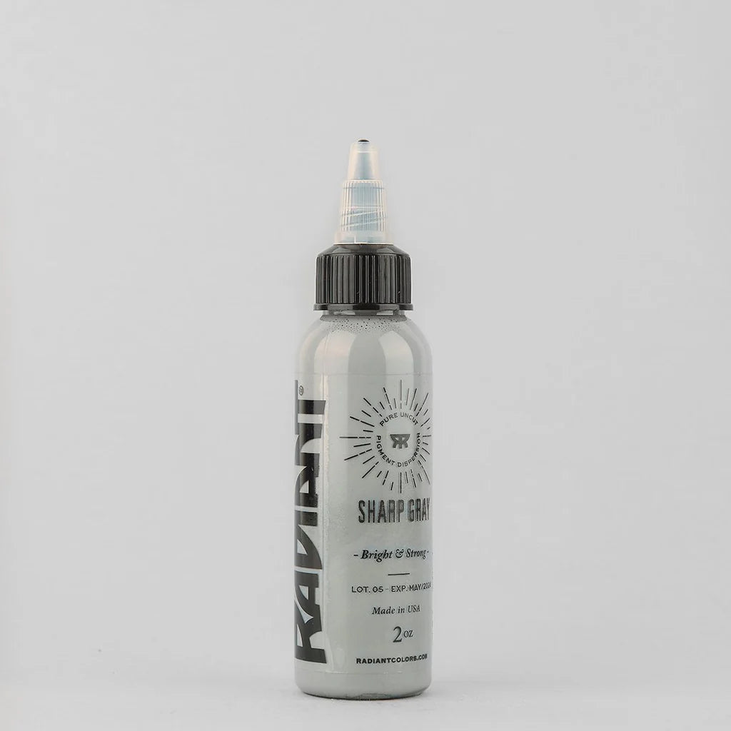 Tinta de tatuaje artística Radiant Ink color Sharp Gray 30 ml (1 oz)