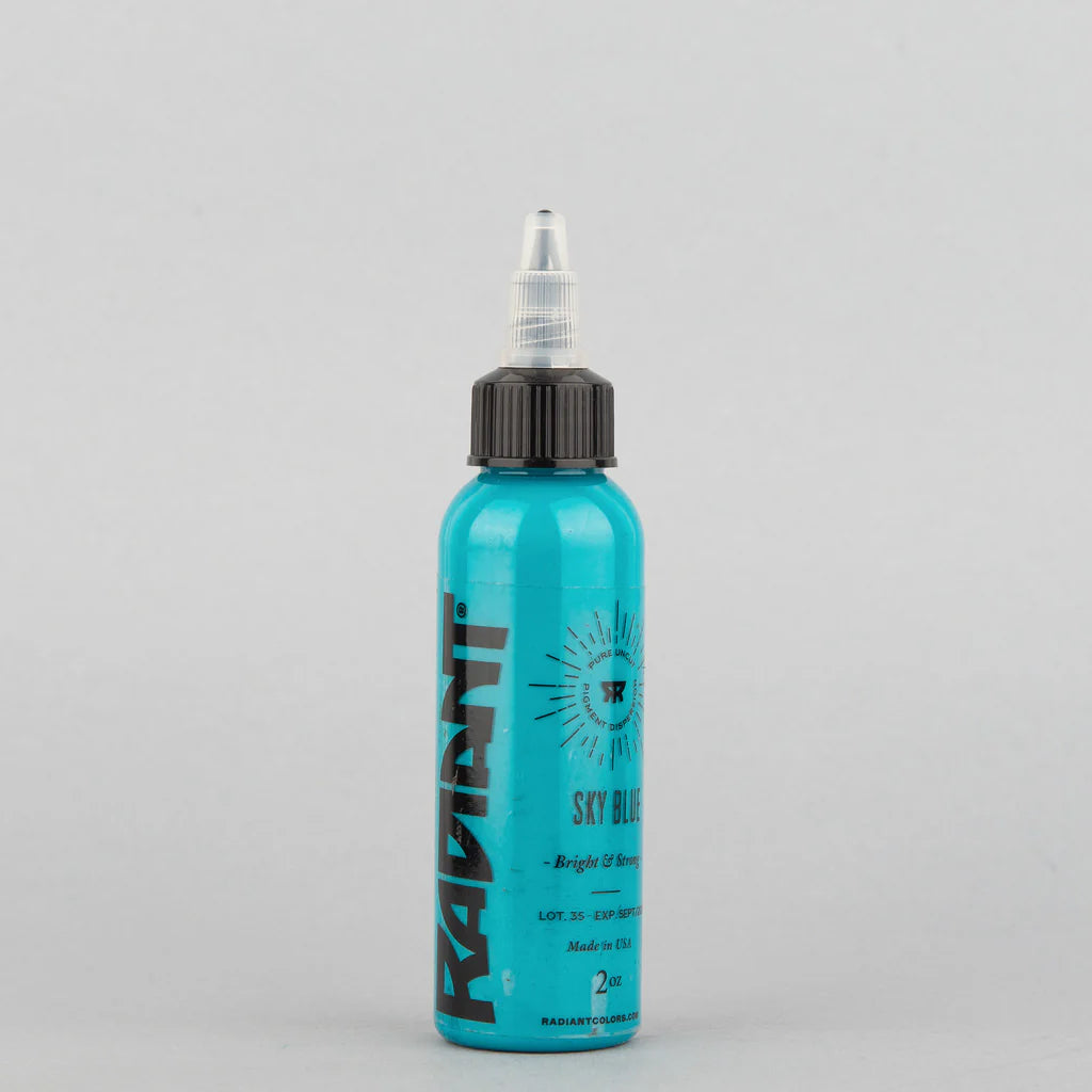 Tinta de tatuaje artística Radiant Ink color Sky Blue 30 ml (1 oz)
