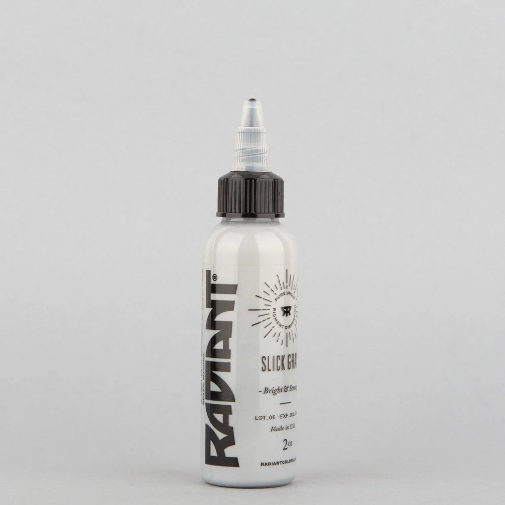 Tinta de tatuaje artística Radiant Ink color Slick Gray 30 ml (1 oz)