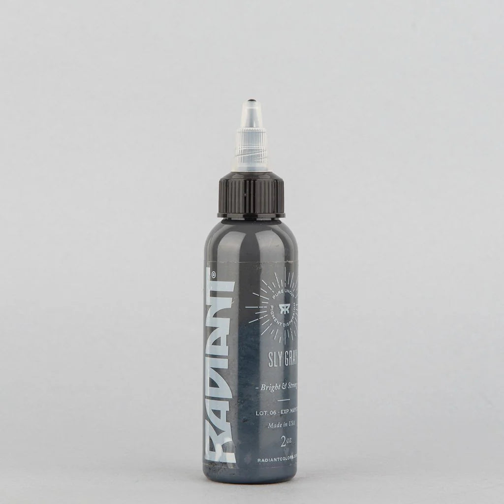 Tinta de tatuaje artística Radiant Ink color Sly Gray 30 ml (1 oz)