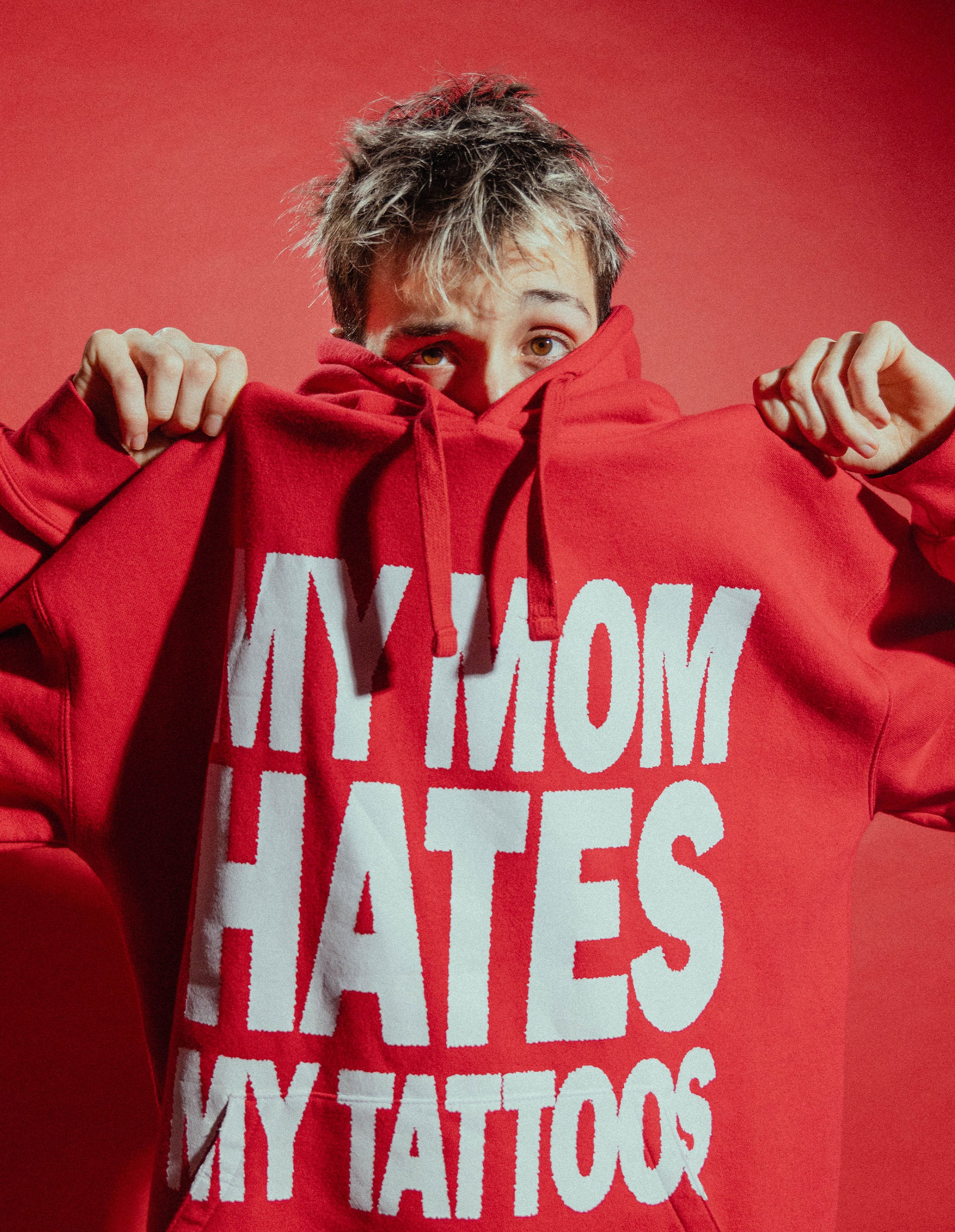 My Mom Hates My Tattoos Hoodie Red