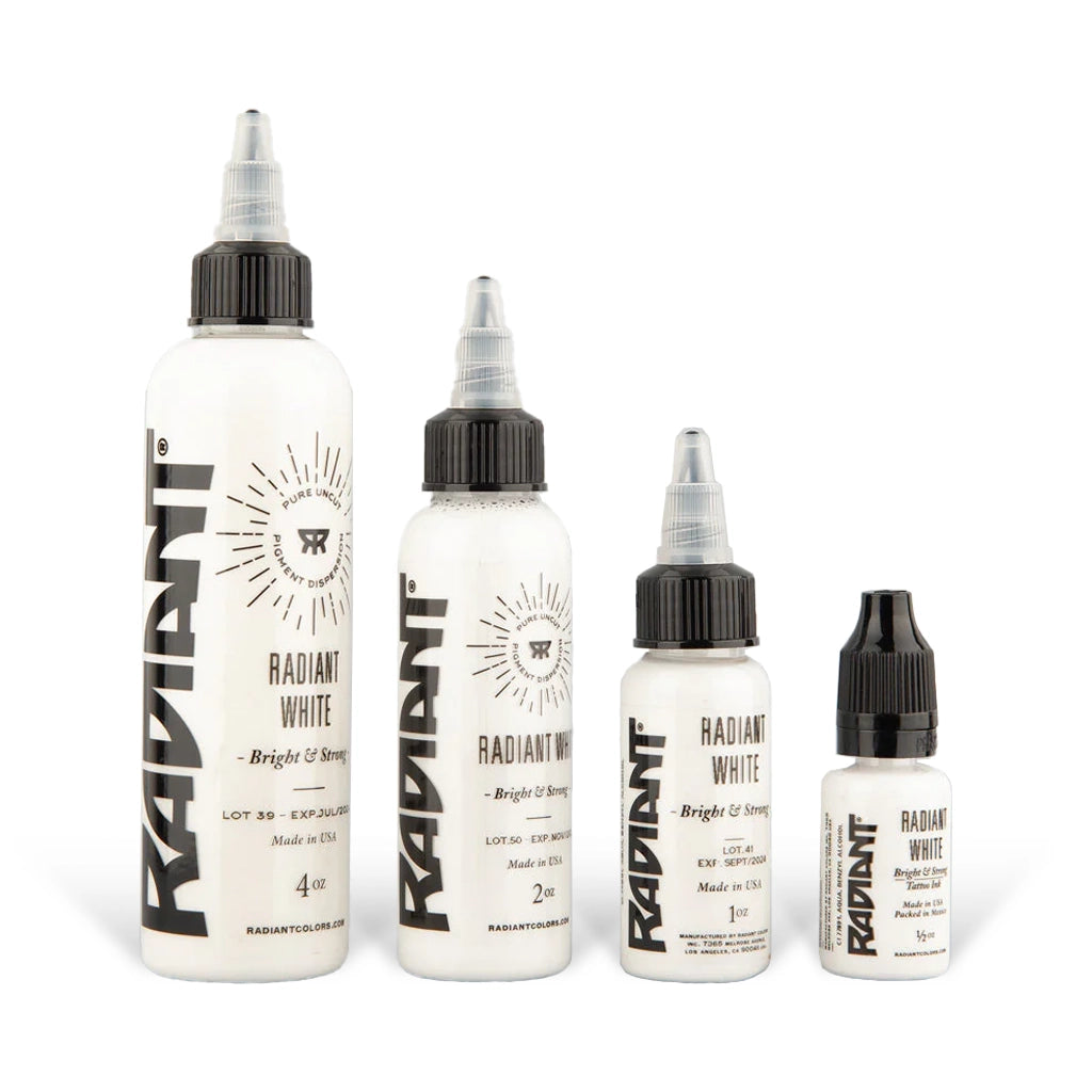 Radiant Ink Radiant White en diferentes tamaños