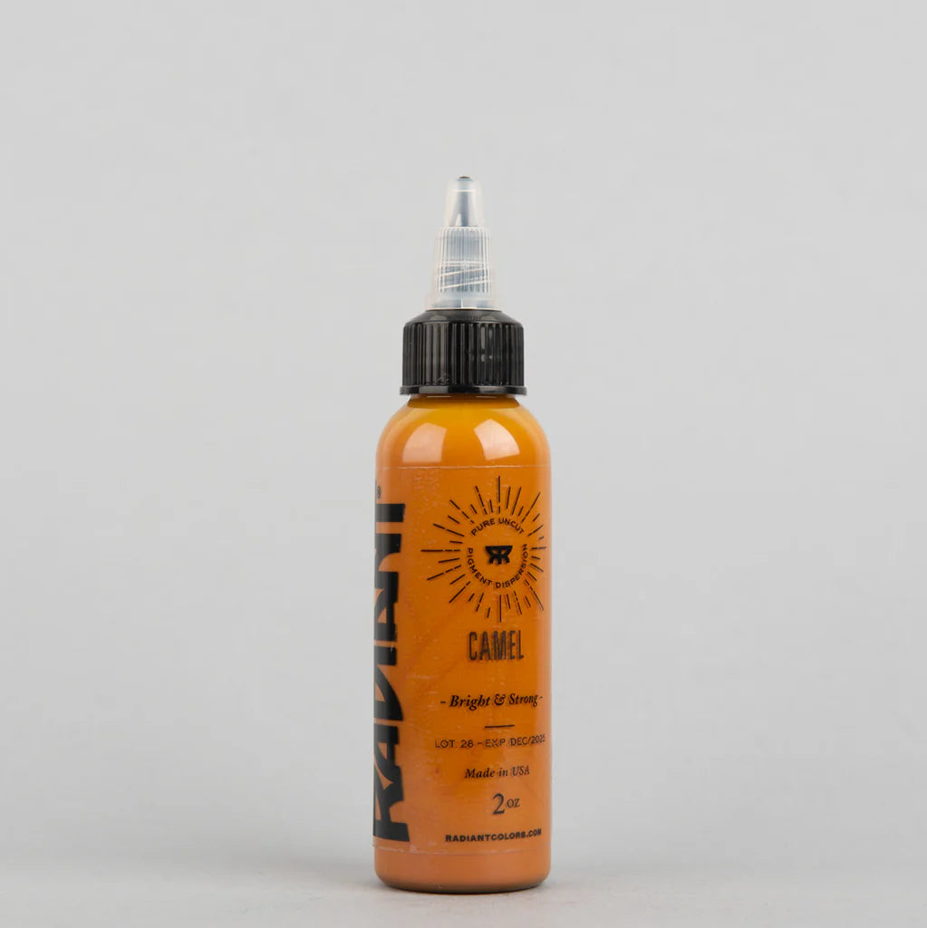 Tinta de tatuaje artística Radiant Ink color Camel 30 ml (1 oz)
