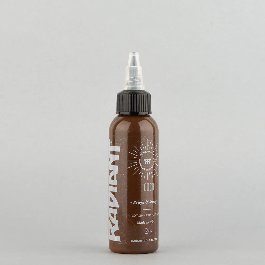 Tinta de tatuaje artística Radiant Ink color Coco 30 ml (1 oz)