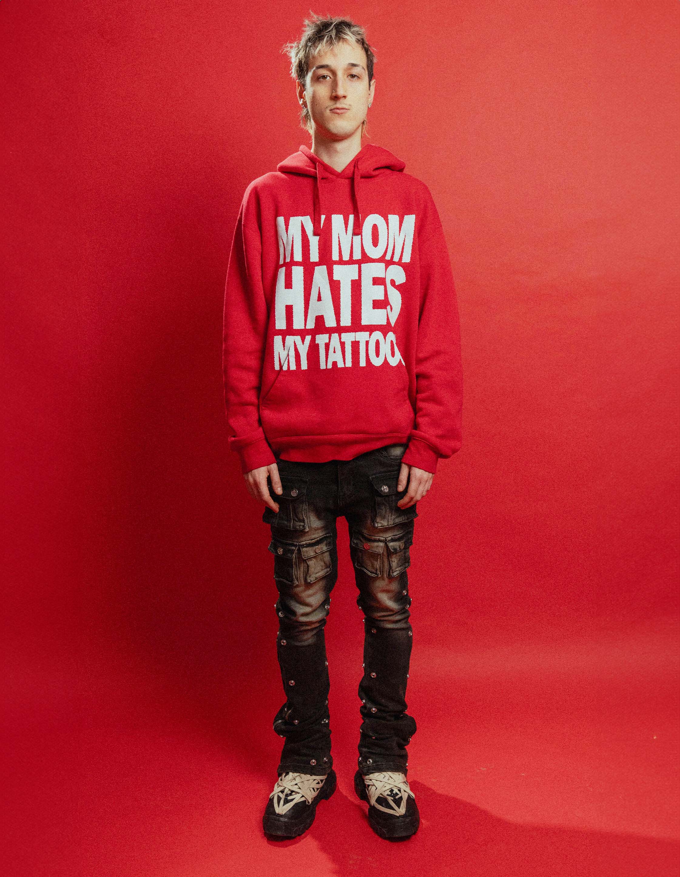 My Mom Hates My Tattoos Hoodie Red