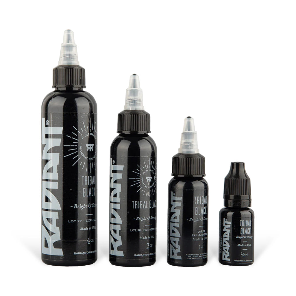 Radiant Ink Tribal Black en diferentes tamaños